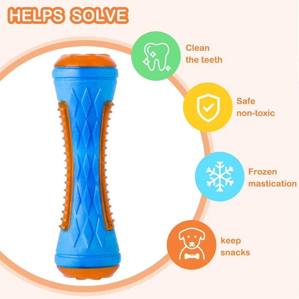 🐶 Gumowa Zabawka dla Psów – Wytrzymała, Gryzak z Piszczałką,