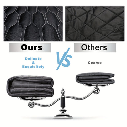 Wodoodporna mata samochodowa dla psów – na tylne siedzenie z okienkiem i kieszenią