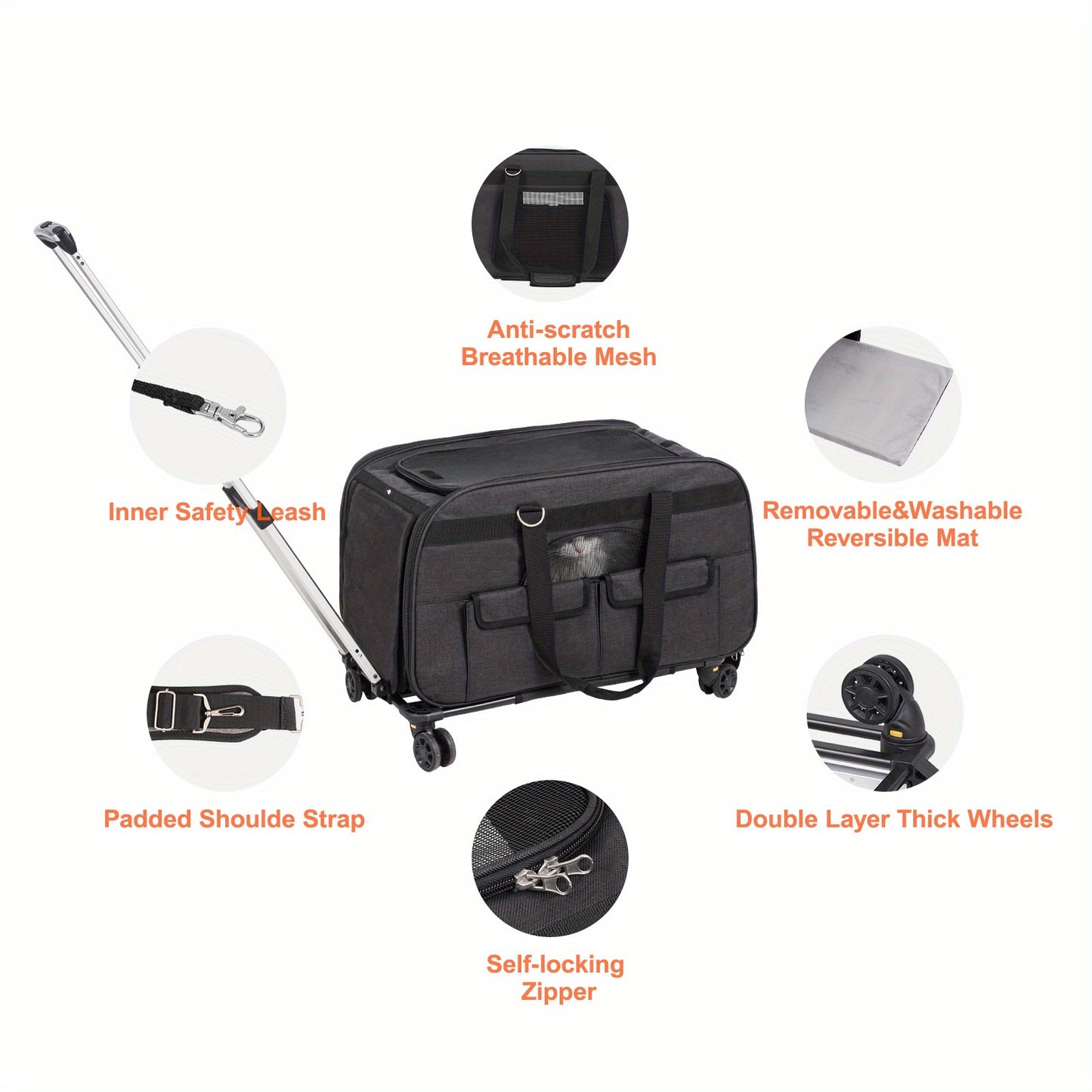 Transporter na kółkach dla kota i psa