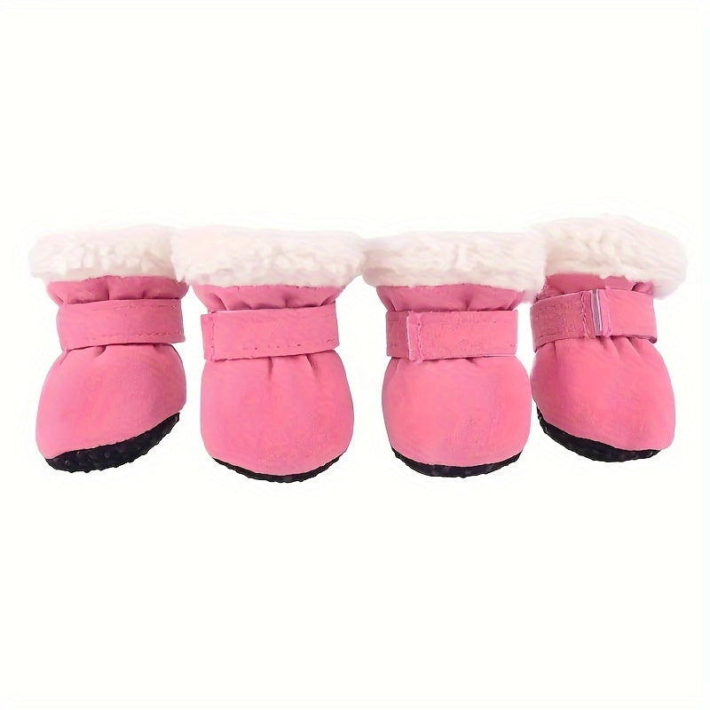 Buty zimowe dla psa „Plush Snow Boots” – zestaw 4 sztuki