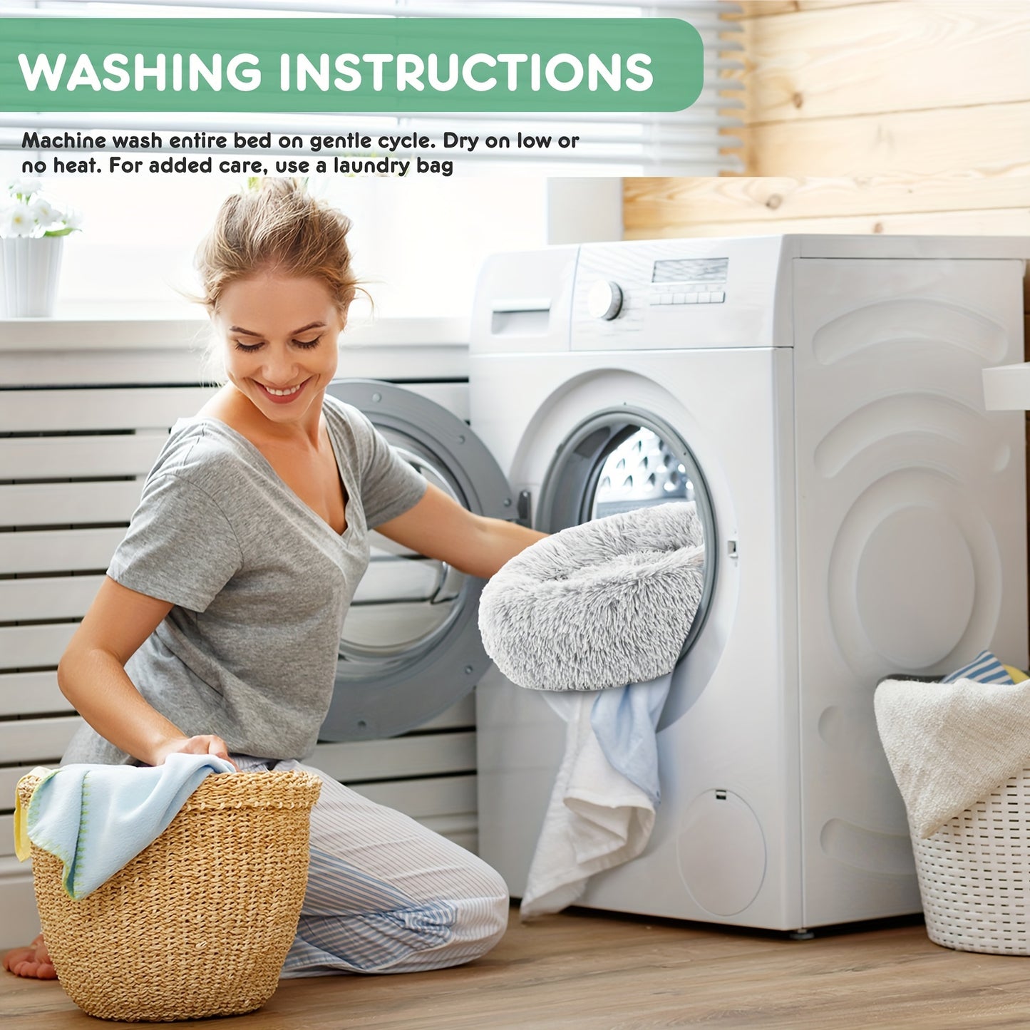 Miękkie pluszowe legowisko uspokajające dla psa i kota