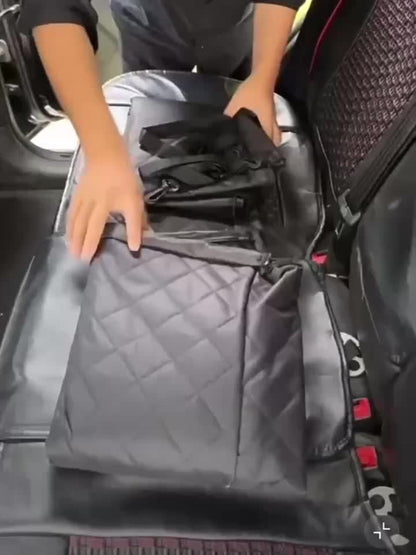 Wodoodporna mata samochodowa dla psa – hamak na tylne siedzenie z okienkiem i ochroną drzwi