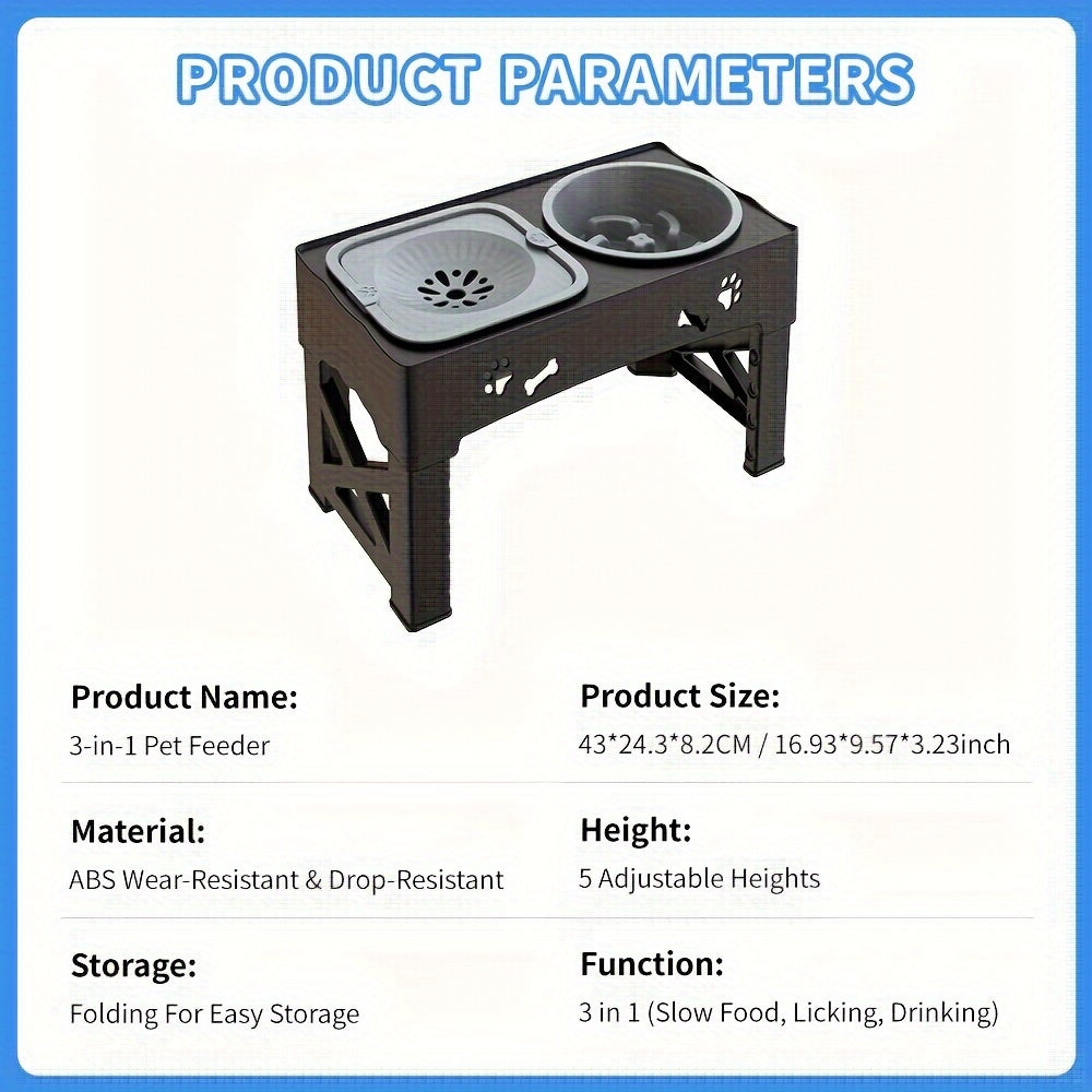 Regulowana podwyższona miska dla pupila