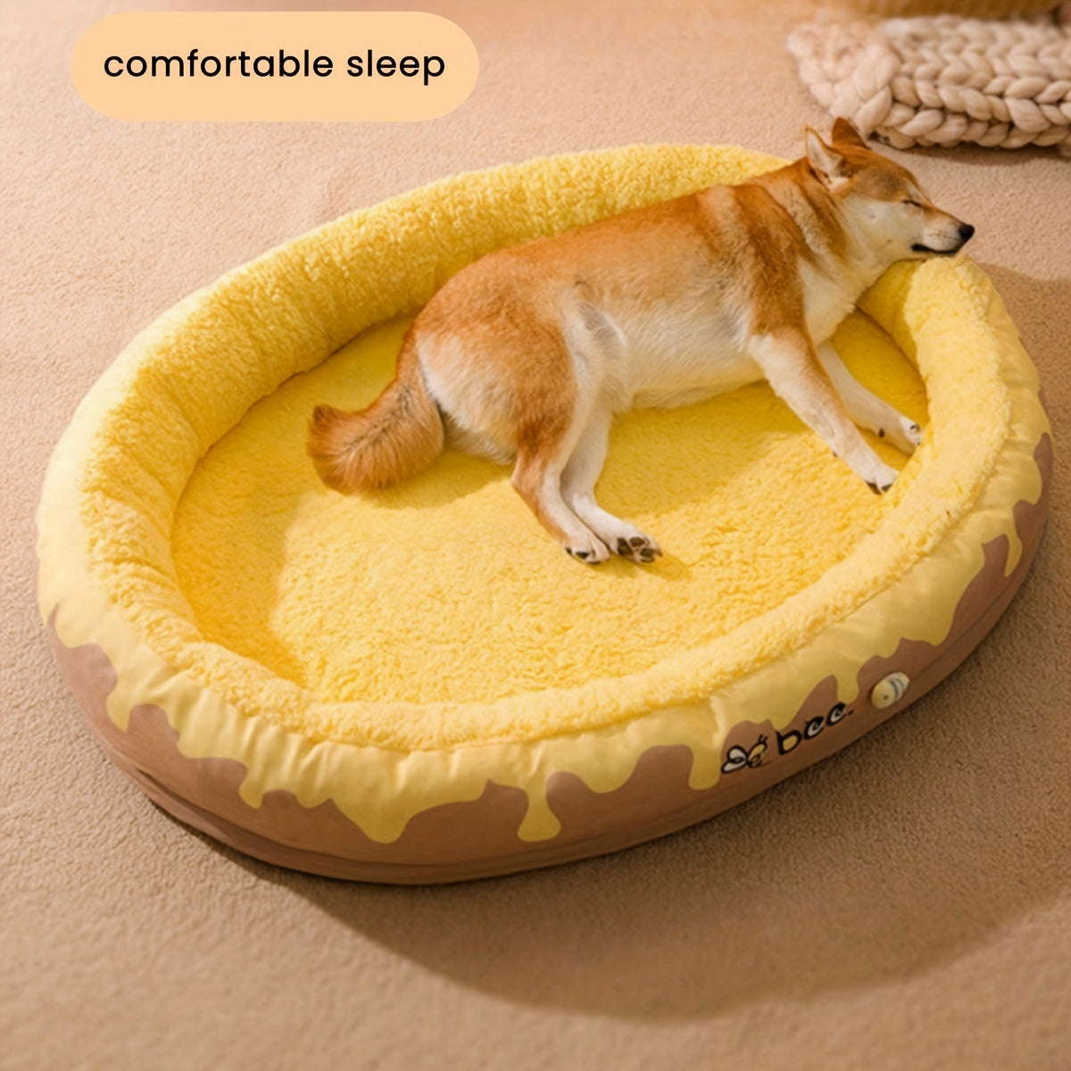 Duże owalne legowisko dla psa i kota „Cartoon Cozy Bed”