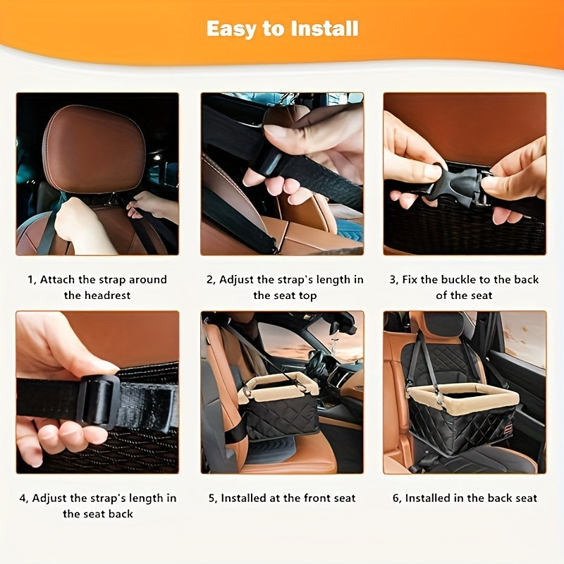 Luksusowy fotelik samochodowy dla psa