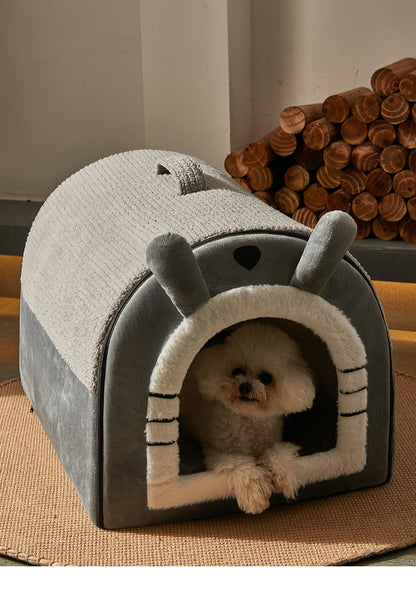 Przytulna Willa dla Pupila – wygodny uchwyt, ciepłe i łatwe w czyszczeniu legowisko