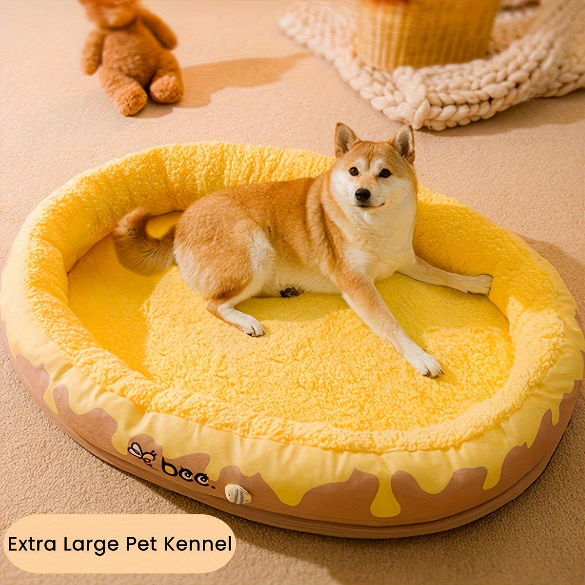 Duże owalne legowisko dla psa i kota „Cartoon Cozy Bed”