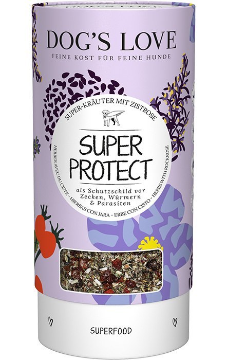 DOG'S LOVE Super Protect - zioła dla psa z czystkiem dla ochrony przed kleszczami (90g)
