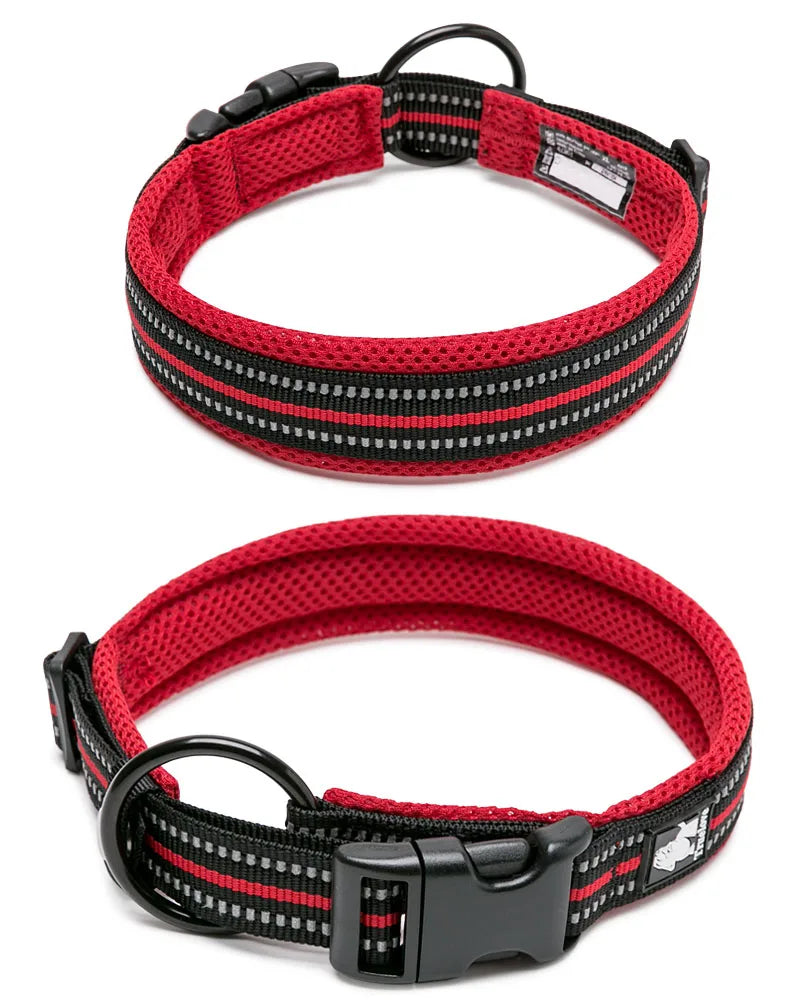 Truelove – Wytrzymała i miękka obroża nylonowa z podszyciem i odblaskiem