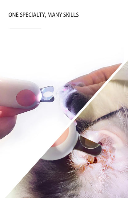 Obcinacz do pazurów dla psa i kota z lampką LED