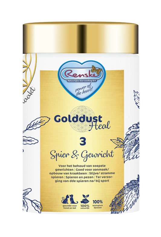 RENSKE GOLDDUST HEAL 3 – mięśnie i stawy – poprawa funkcjonowania stawów i zmniejszenie stanów bólowych (250g)