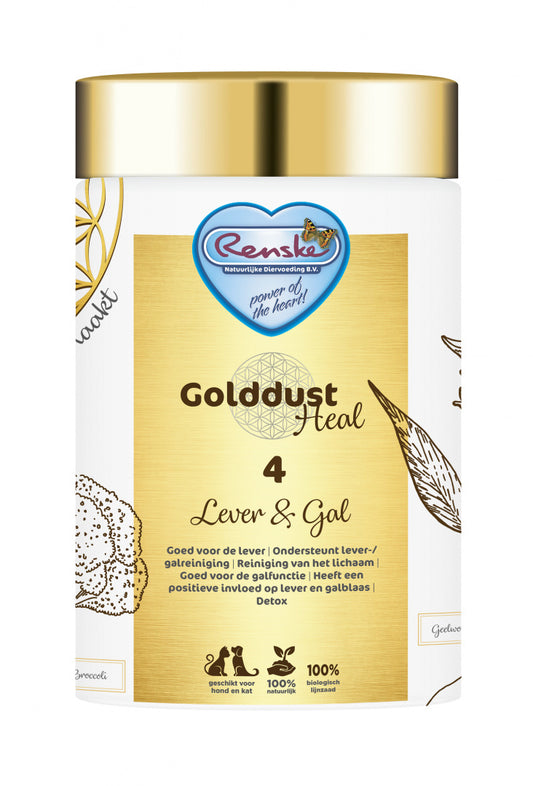 RENSKE GOLDDUST HEAL 4 – wątroba i woreczek żółciowy– poprawa funkcjonowania wątroby i wsparcie zdrowego trawienia (250g)