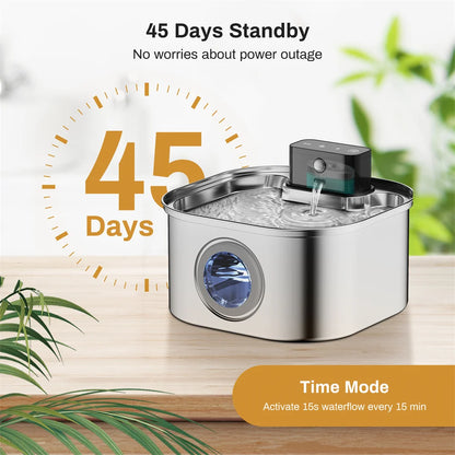 🐱💧 Automatyczna Fontanna dla Kota i Psa – 3,2L, Bezprzewodowa z Czujnikiem