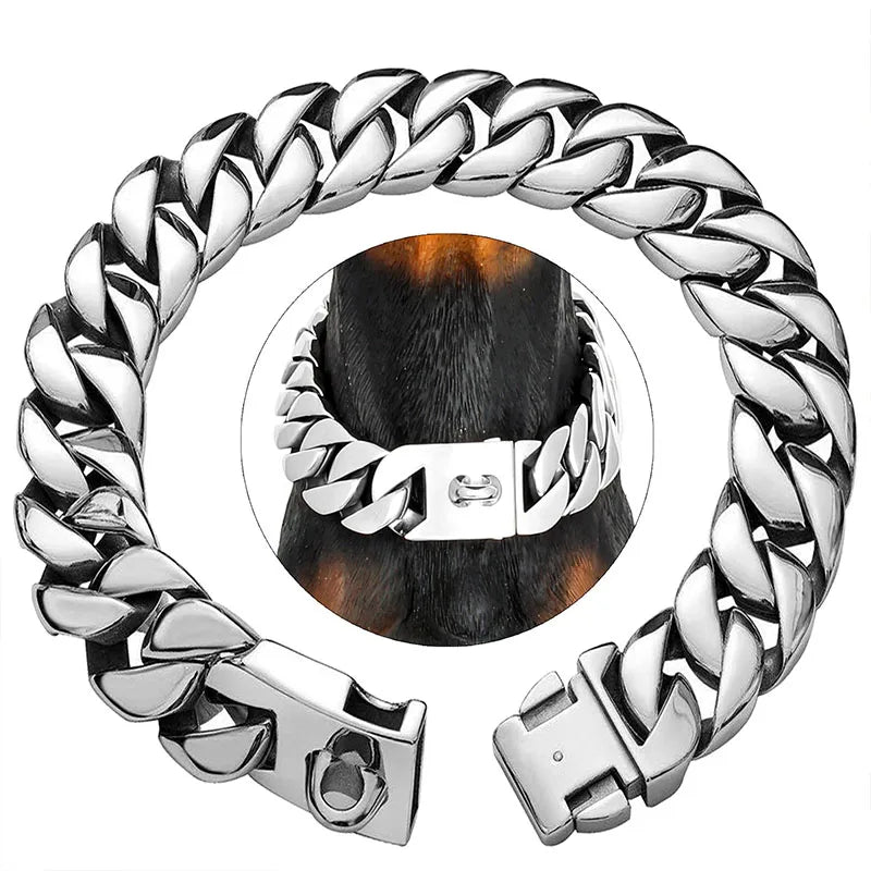 Mocna Obroża dla Psów – Cuban Chain 🐶✨