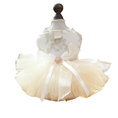 🐾👑 Elegancka Sukienka Ślubna dla Psów – Biała, Oddychająca | Wiosna/Lato