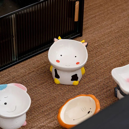 🐾 Ceramiczna Miska dla Zwierząt w Kształcie Zwierzątka