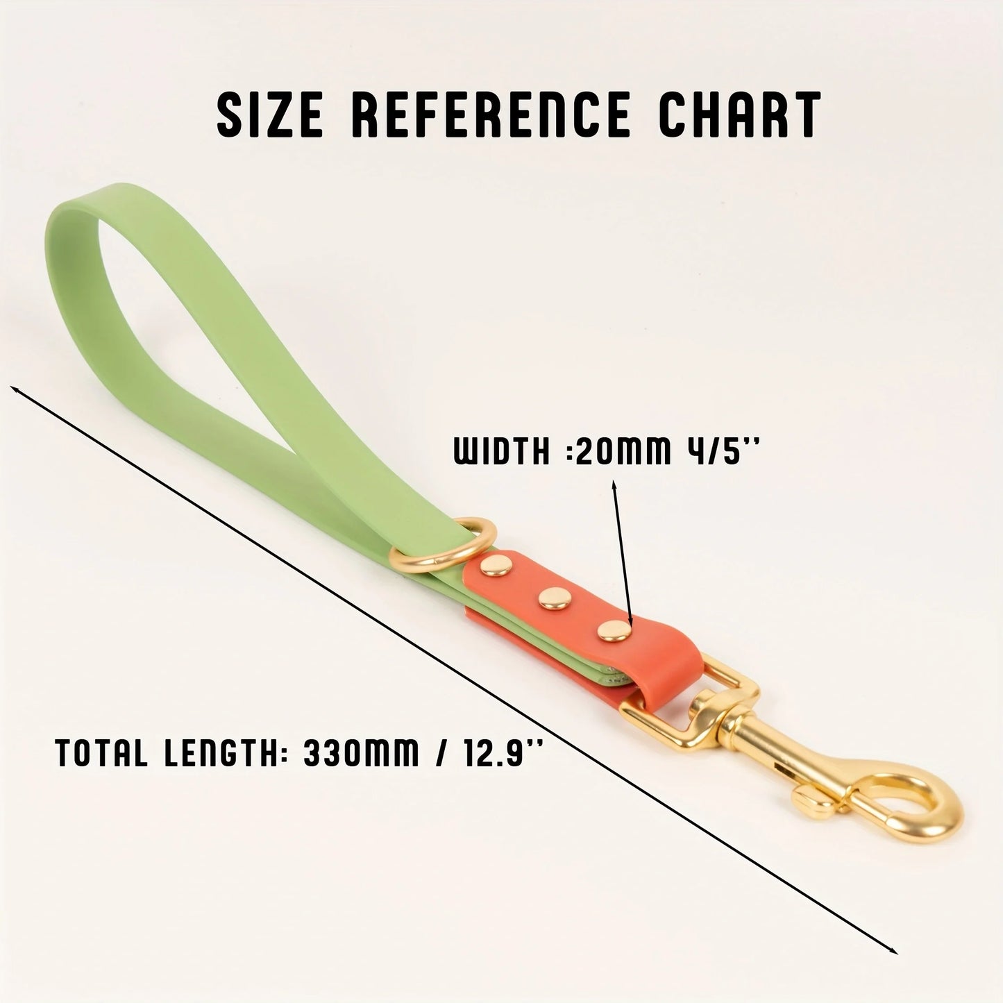 🐕 Krótka Smycz PVC dla Psów – Wytrzymała i Wygodna Smycz Treningowa 33 cm