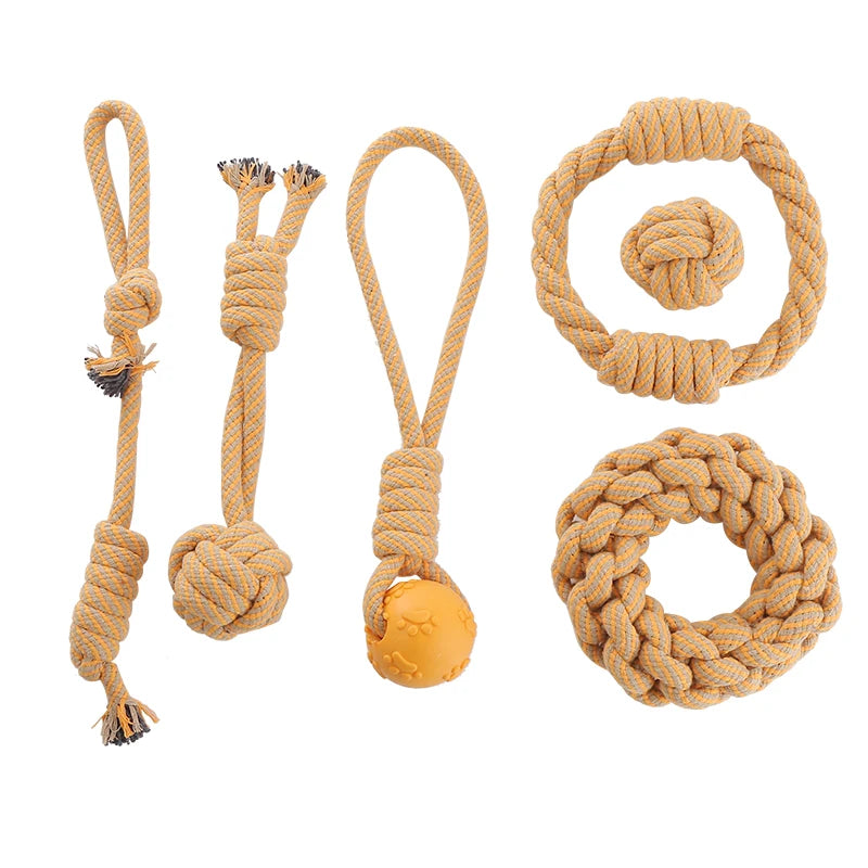 🦴 Bawełniana Zabawka dla Psa – Lina do Gryzienia i Zabawy Interaktywnej 🐶