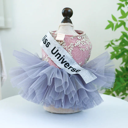 🐾👑 Elegancka Sukienka Ślubna dla Psów – Biała, Oddychająca | Wiosna/Lato