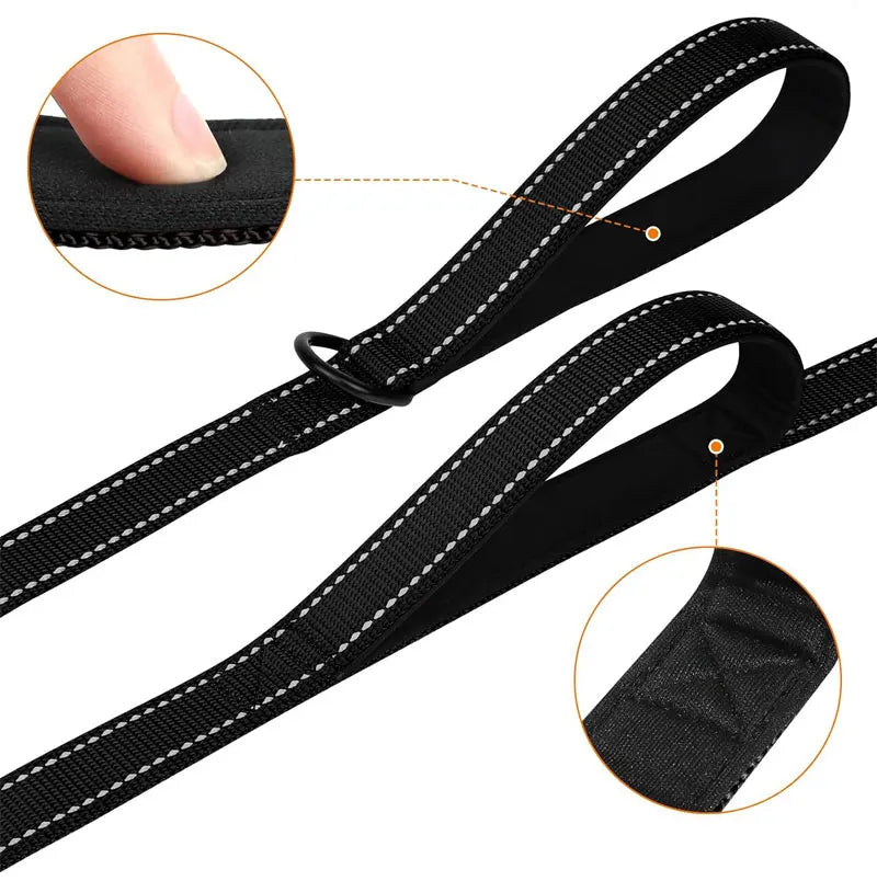 🐾 Wytrzymała Smycz dla Psa z Podwójnymi Uchwytami