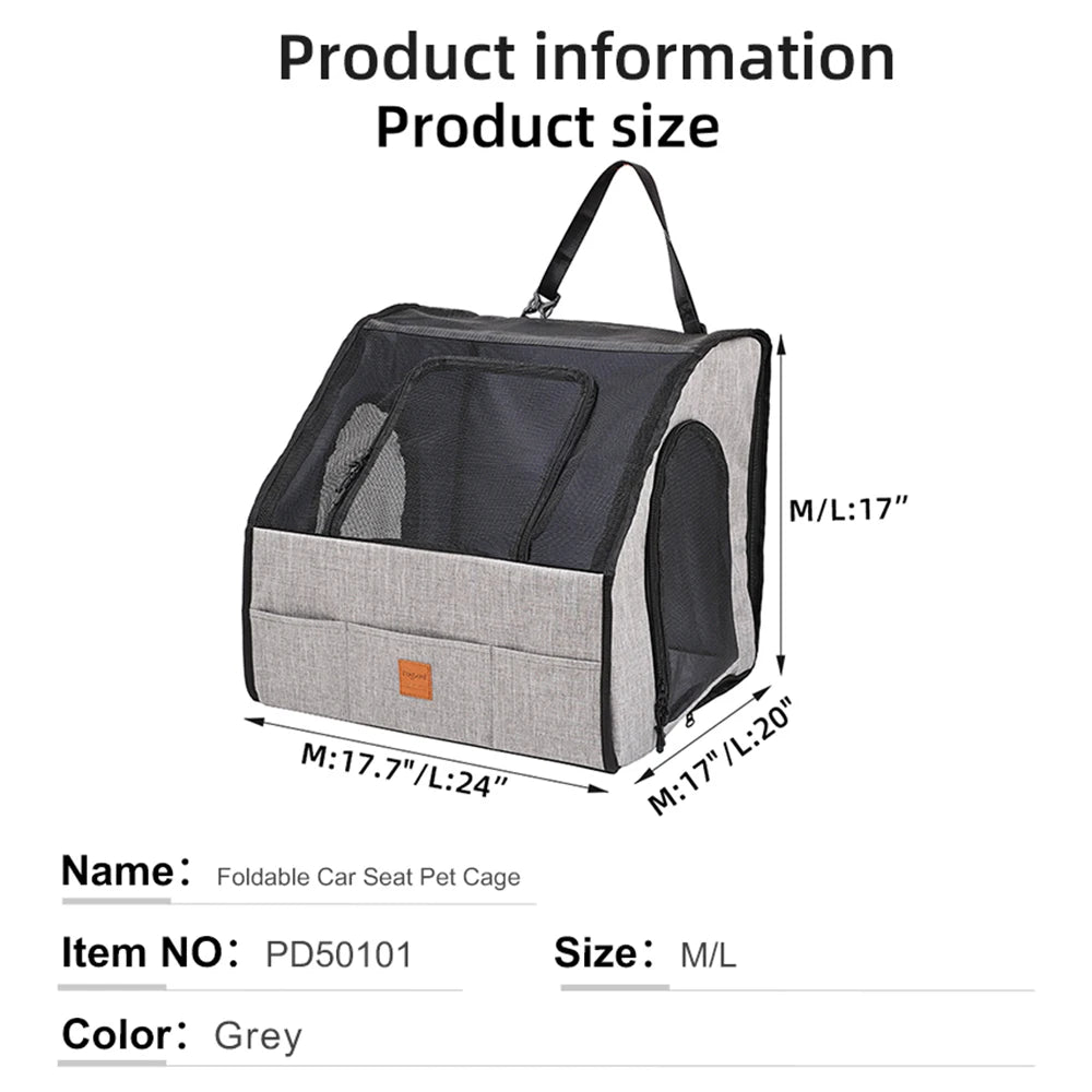 🐾🚘 Samochodowe Łóżko i Fotelik dla Zwierząt – Wielofunkcyjny, Składany i Wodoodporny