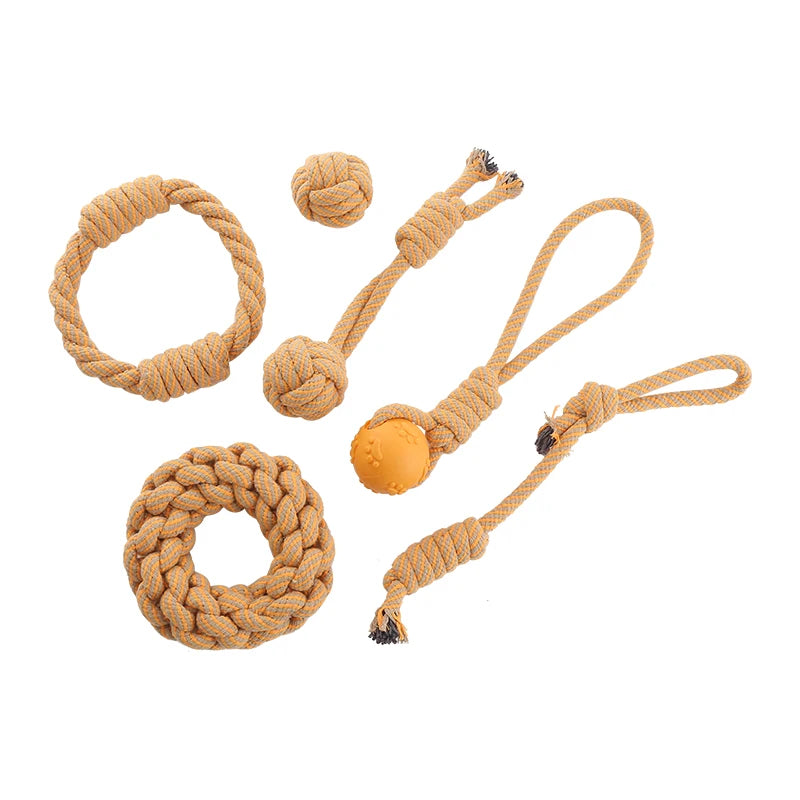 🦴 Bawełniana Zabawka dla Psa – Lina do Gryzienia i Zabawy Interaktywnej 🐶