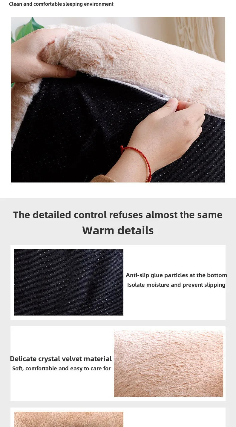 ✨&nbsp;Welwetowa Luksusowa Kanapa dla Psów i Kotów – Miękka, Ciepła i Stylowa | Zdejmowany Pokrowiec, Antypoślizgowy Spód