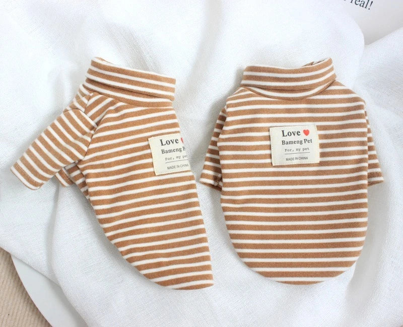 Ciepłe Ubranko dla Psa i Kota – Coffee Strips