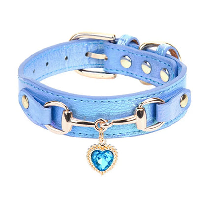 Regulowana obroża dla psa i kota z kryształkami