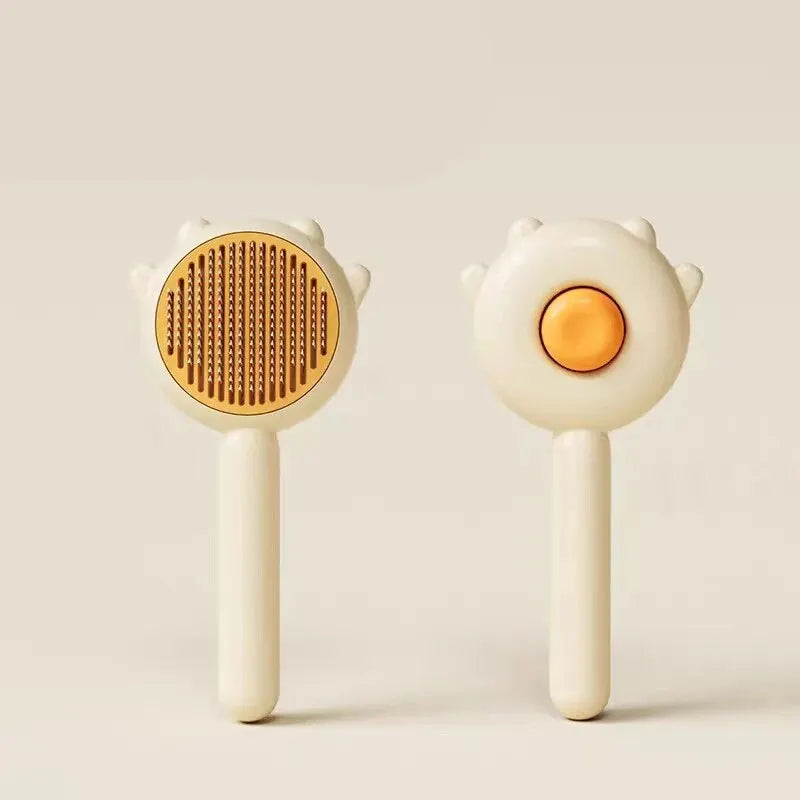 Profesjonalna szczotka do kota i psa – igiełkowa szczotka z masażem i przyciskiem czyszczącym