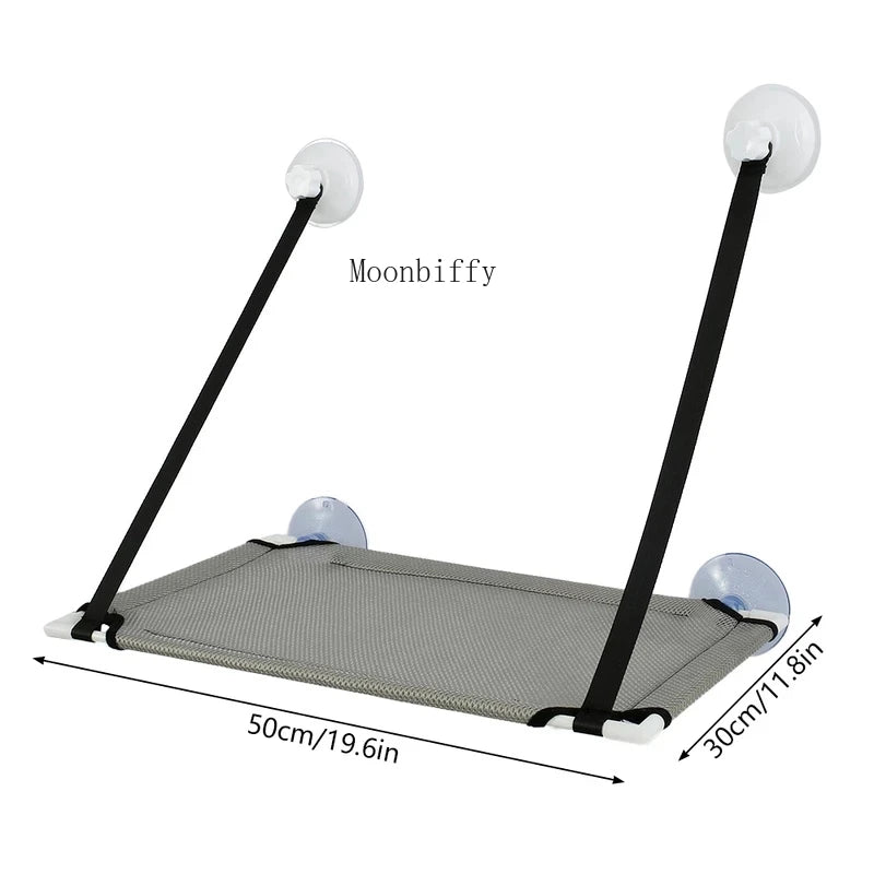 🐾🛋️ Letni Hamak dla Kota – Przezroczysty, Oddychający, Przyssawkowy | Łóżko na Okno do Salonu 🐈✨