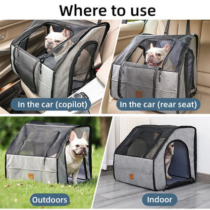 🐾🚘 Samochodowe Łóżko i Fotelik dla Zwierząt – Wielofunkcyjny, Składany i Wodoodporny