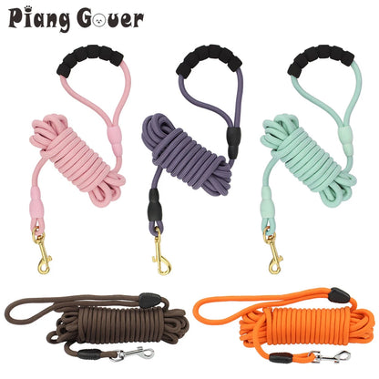 🐕 Długa Smycz Treningowa dla Psów 5 m -=/ 10 m – Wytrzymała Lina z Piankową Rączką