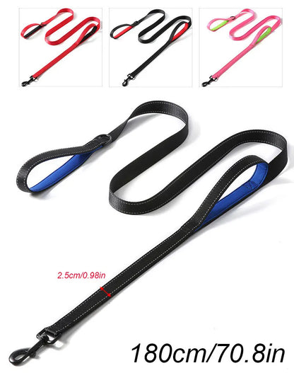 🐾 Wytrzymała Smycz dla Psa z Podwójnymi Uchwytami