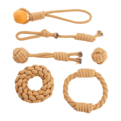 🦴 Bawełniana Zabawka dla Psa – Lina do Gryzienia i Zabawy Interaktywnej 🐶