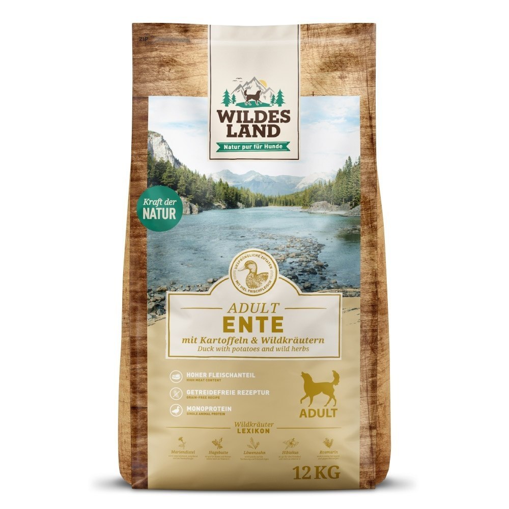 WILDES LAND DOG Ente - kaczka z ziemniakami i ziołami (12kg)