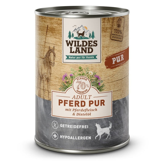 WILDES LAND DOG Pferd Pur - konina karma monobiałkowa dla psa (400g)