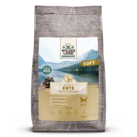 WILDES LAND DOG Soft Ente - kaczka - półwilgotna karma dla psa (5kg)