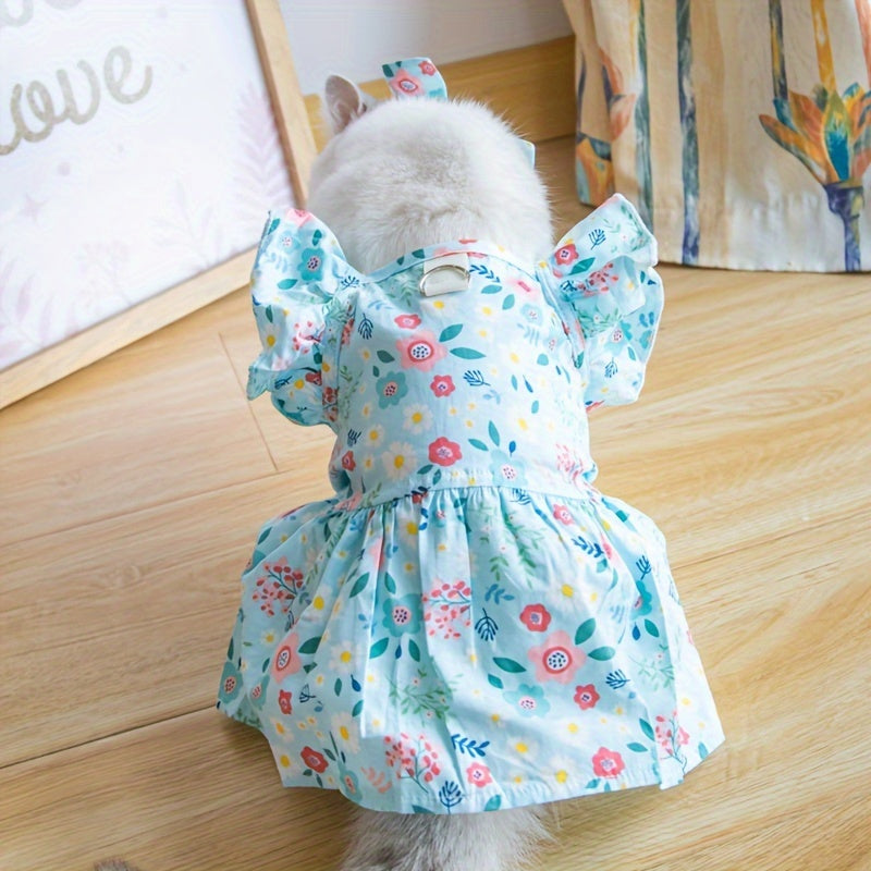 Kwiecista sukienka dla kota i psa