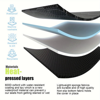 Wodoodporna mata samochodowa dla psów – na tylne siedzenie z okienkiem i kieszenią