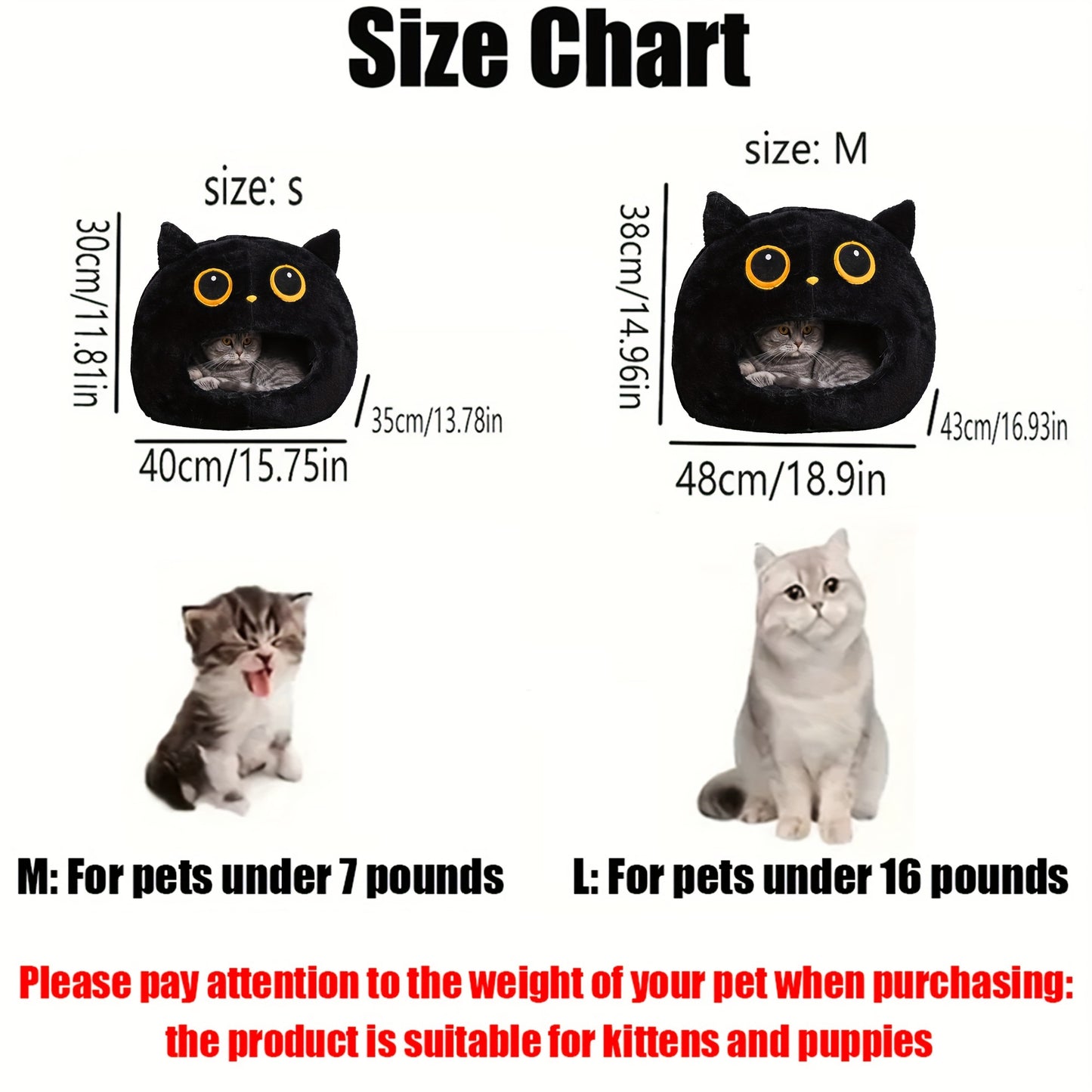 Domek-legowisko dla kota i małego psa „Cartoon Cozy Cave”