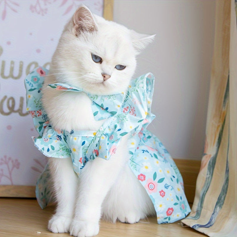 Kwiecista sukienka dla kota i psa