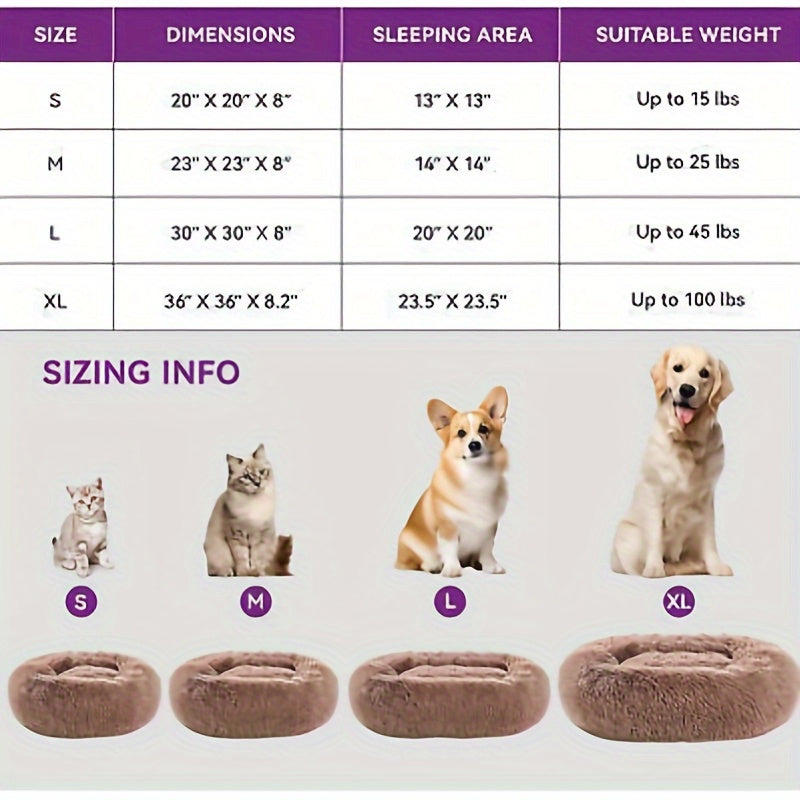 miękkie legowisko dla psa typu donut